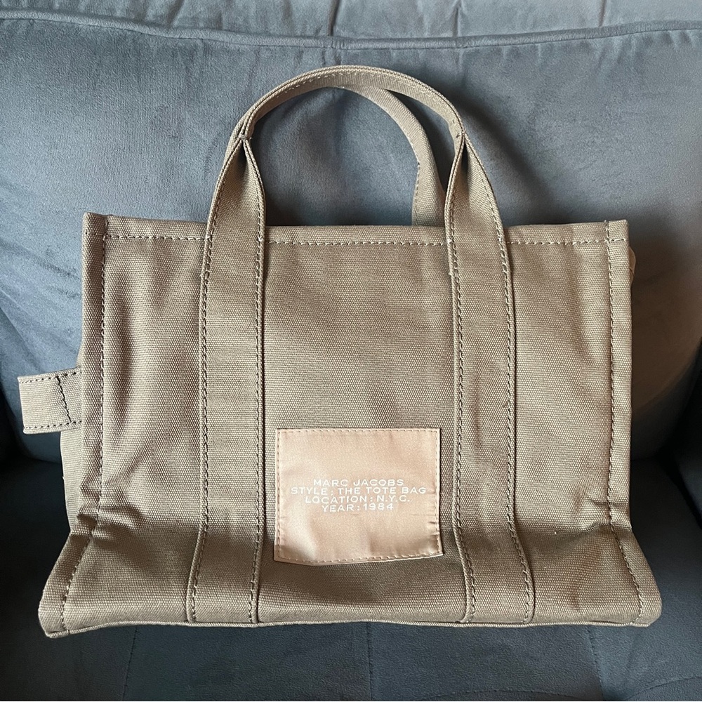 Marc Jacobs The Tote Bag Canvas Medium Slate Green - Picture 4 of 17